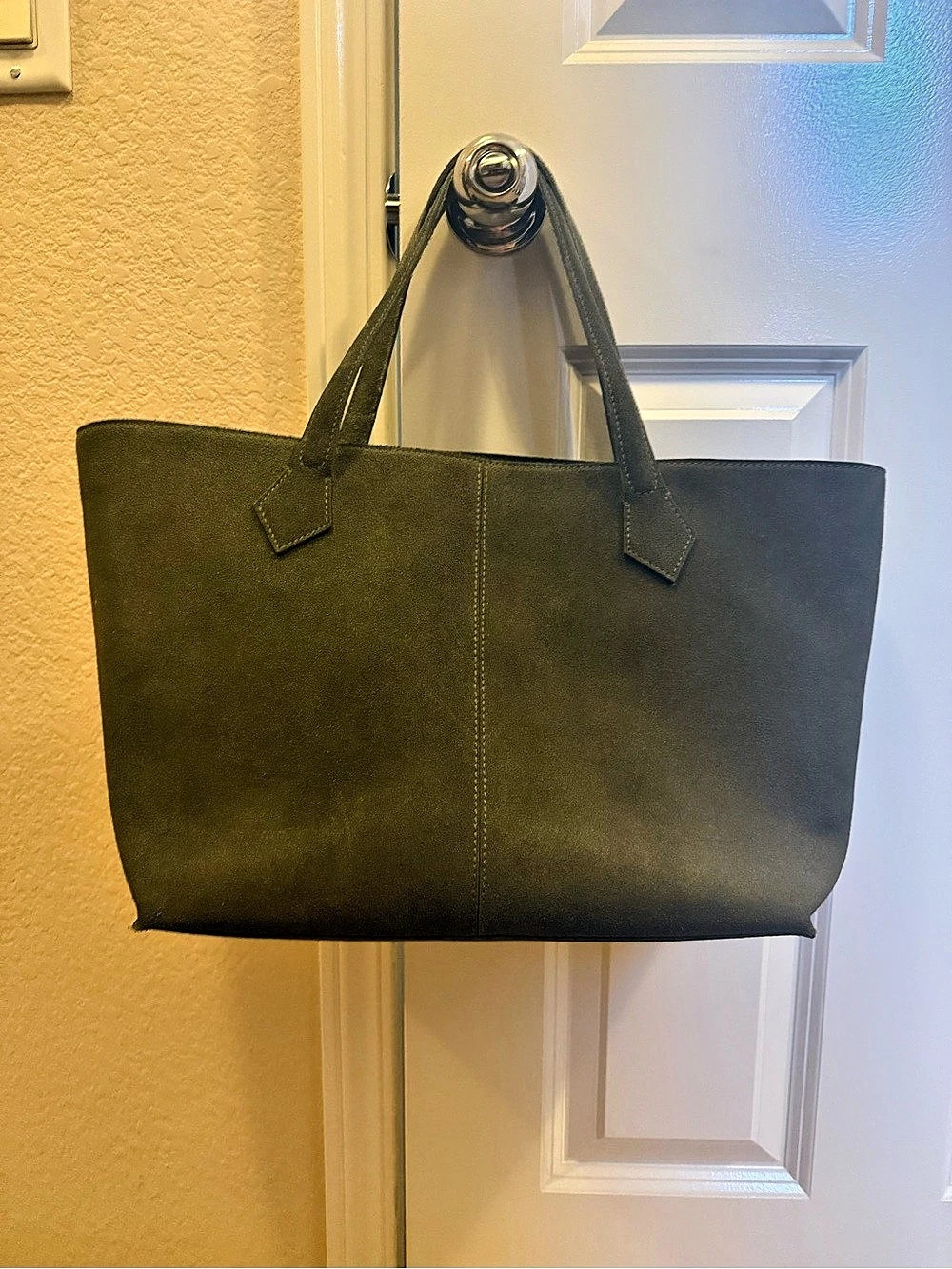 Free People Suede Tote in Green